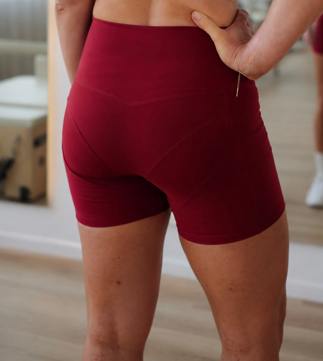 Lets Be Nude - Lined Bike Shorts - Rhubarb Rush