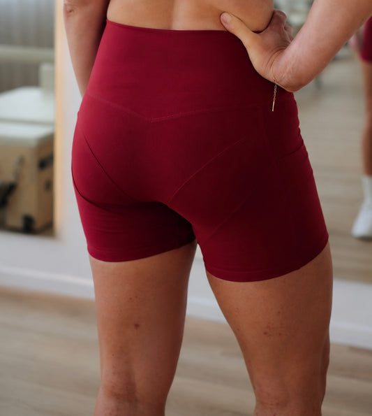 Lets Be Nude - Lined Bike Shorts - Rhubarb Rush